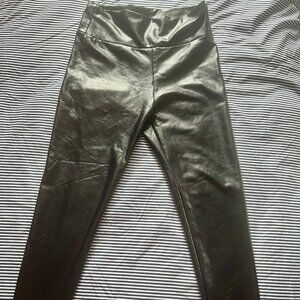 MY Black Faux Leather High-Waisted Leggings | Stretch Slim Fit Pants